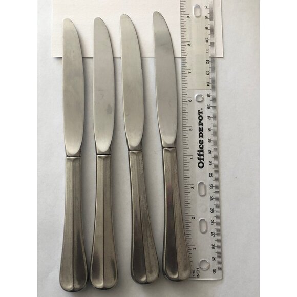 Silver Gorham Stainless Satin Colonial Tipt set of 4 knives flatware Silverware - Picture 6 of 6